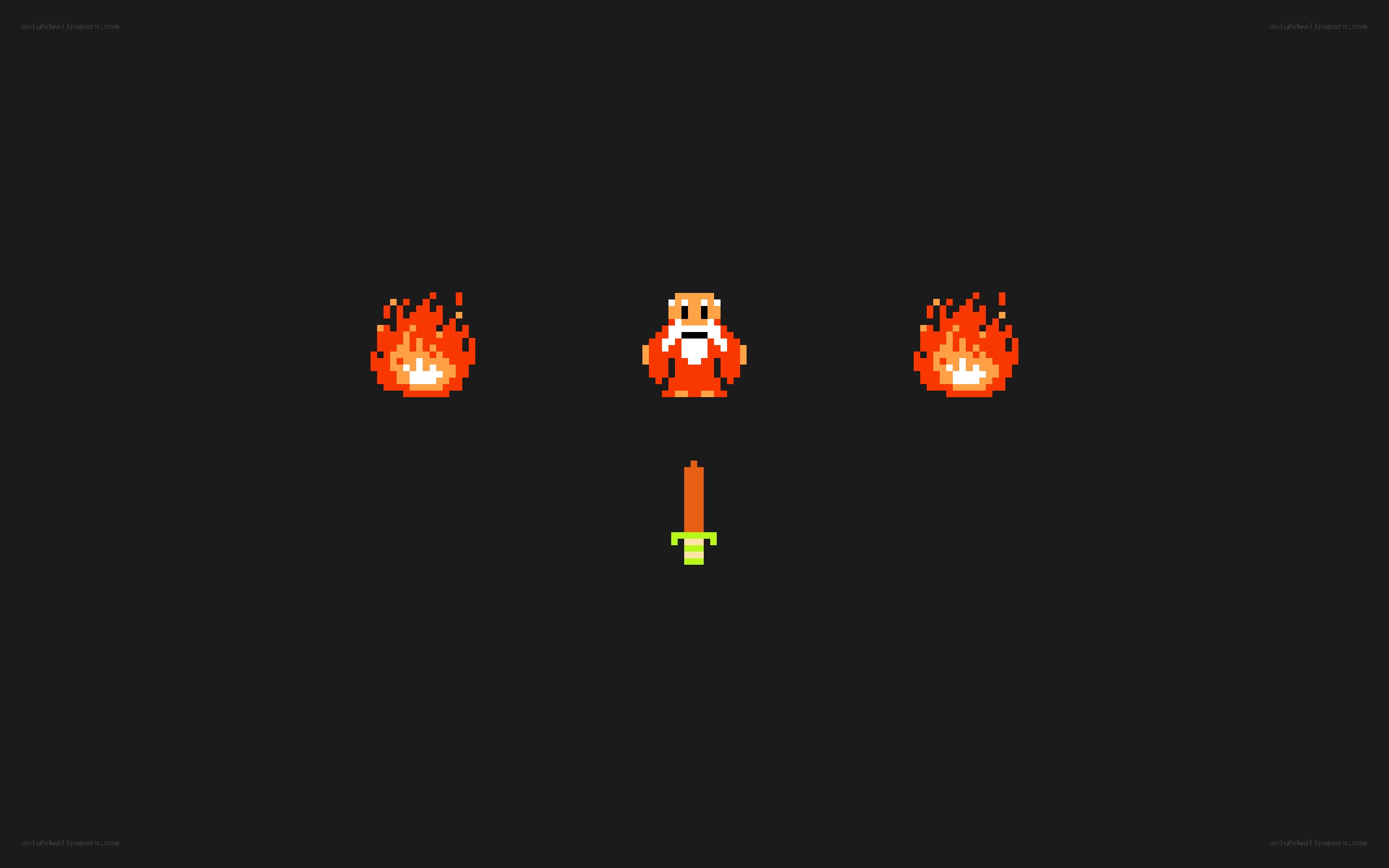 Pixel art game scene