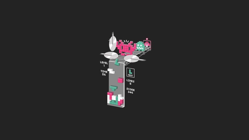 Pixel Art Game Scene — Black