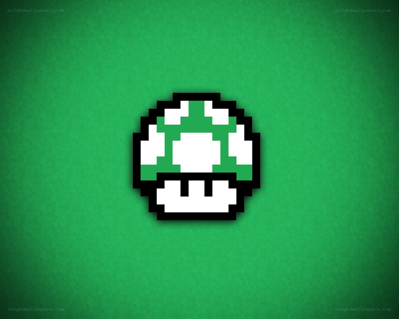 pixel art green mushroom