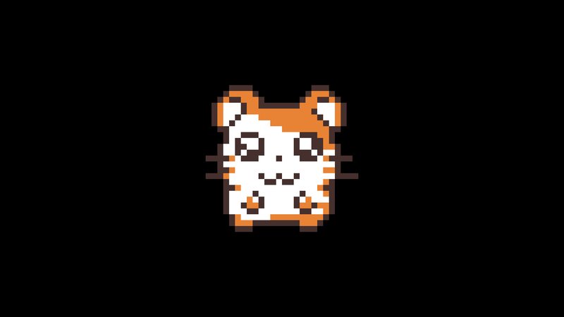 Pixel Art Hamster Face