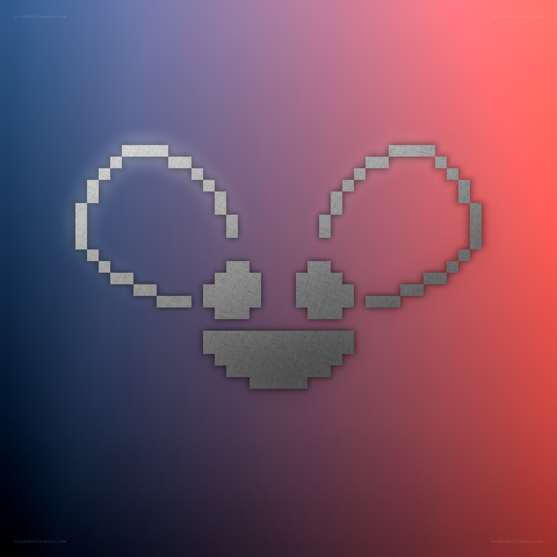 Pixel art heart logo