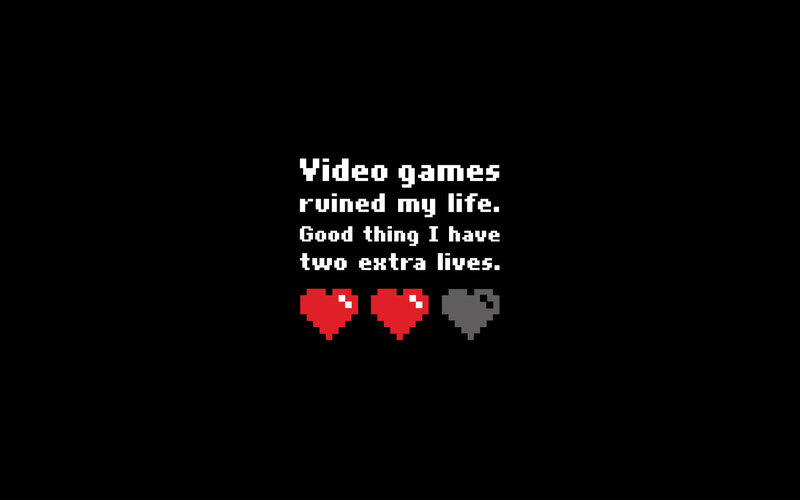 Pixel Art Hearts — Black