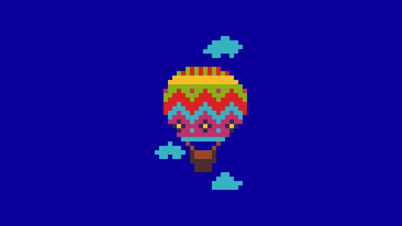 Pixel Art Hot Air Balloon