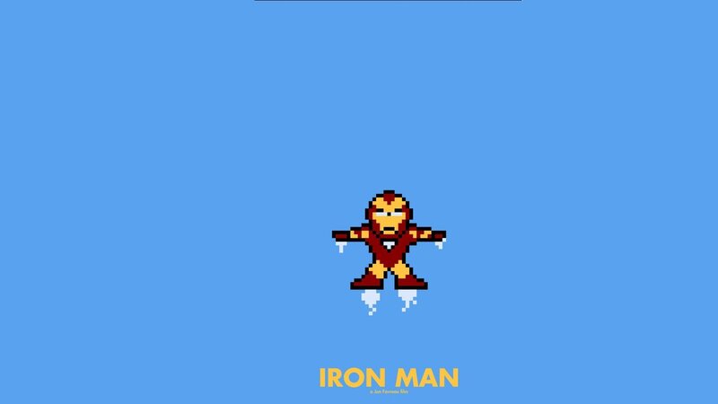 Pixel art Iron Man
