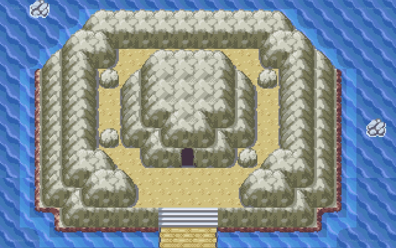 pixel art island structure