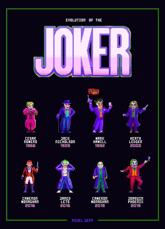 Pixel Art Joker Characters