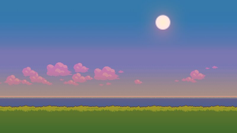 Pixel Art Landscape — Green