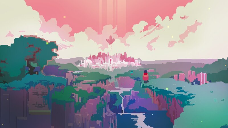 Pixel Art Landscape — Pink