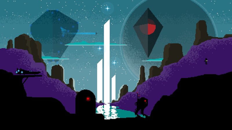 Pixel Art Landscape — Purple