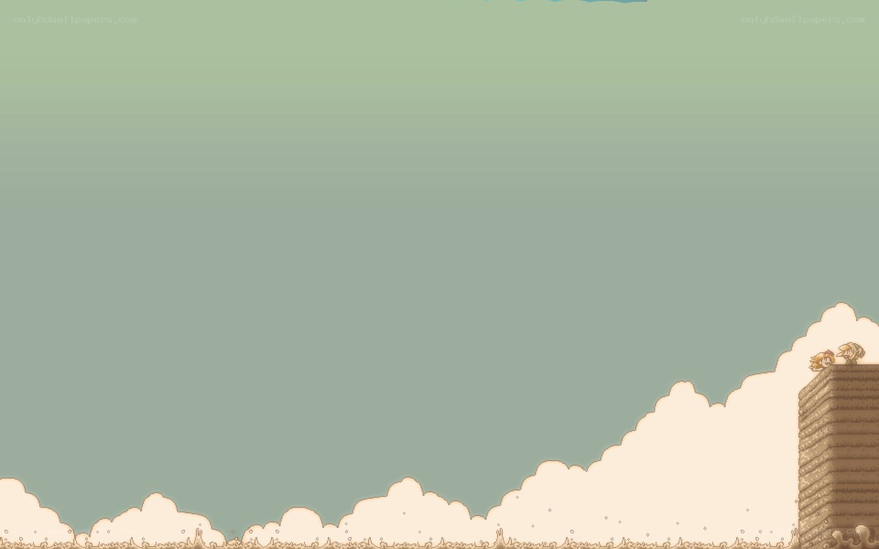 Pixel art landscape scene