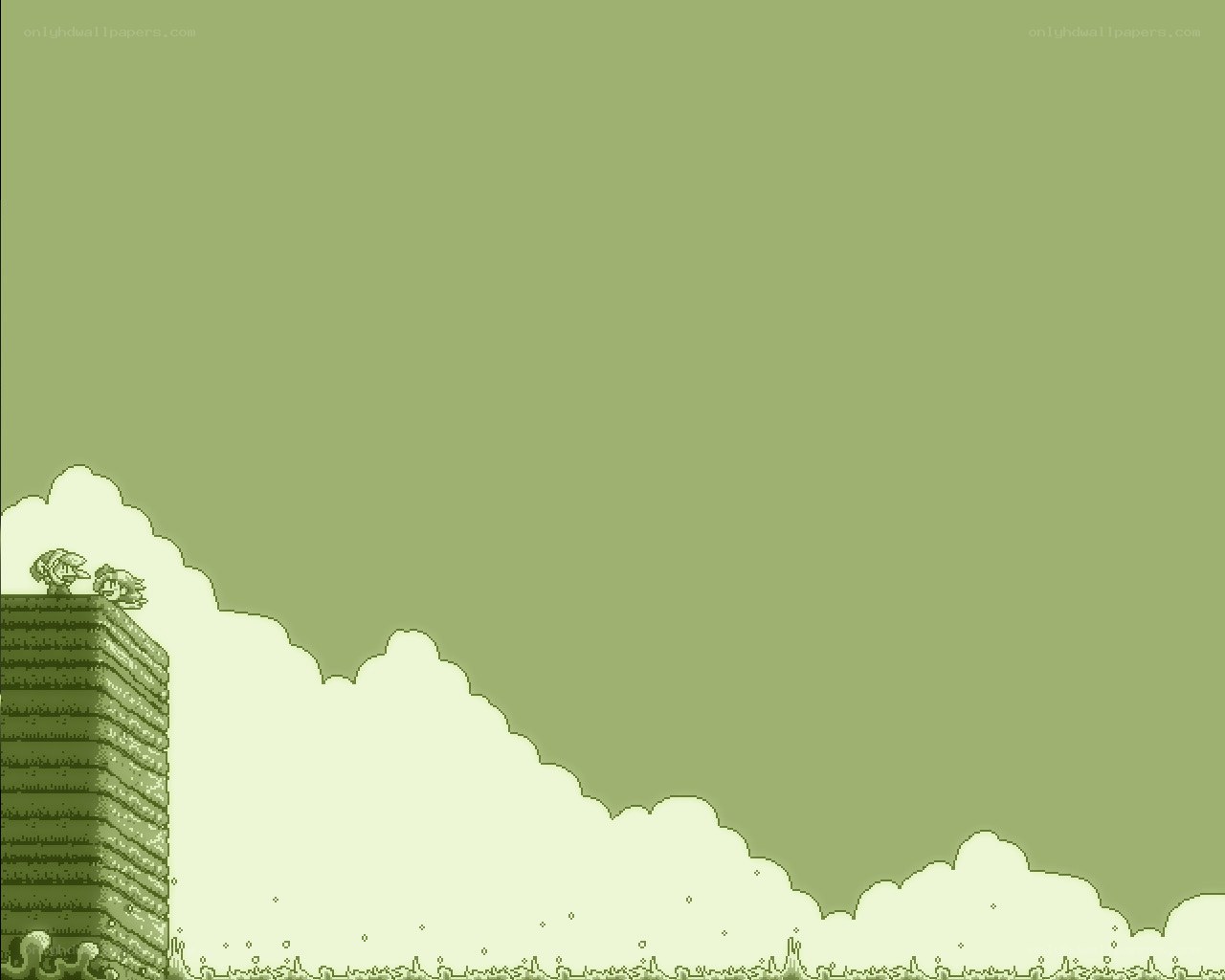 Pixel art landscape scene