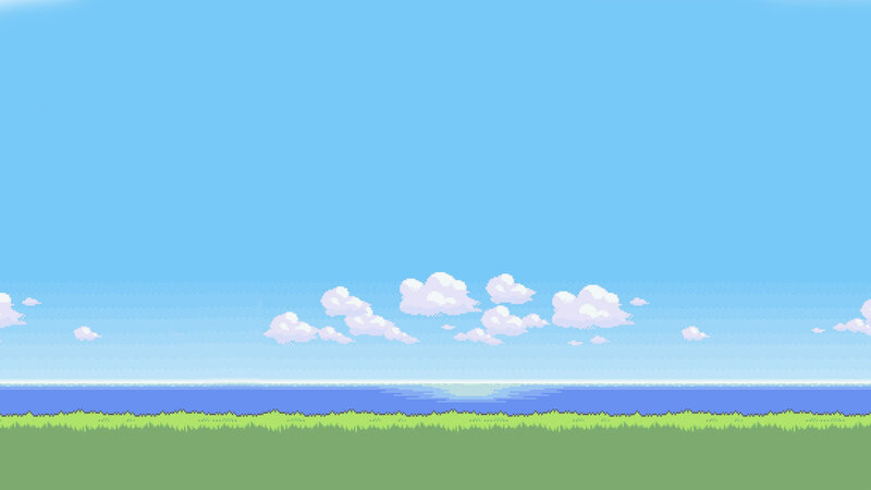 pixel art landscape scene