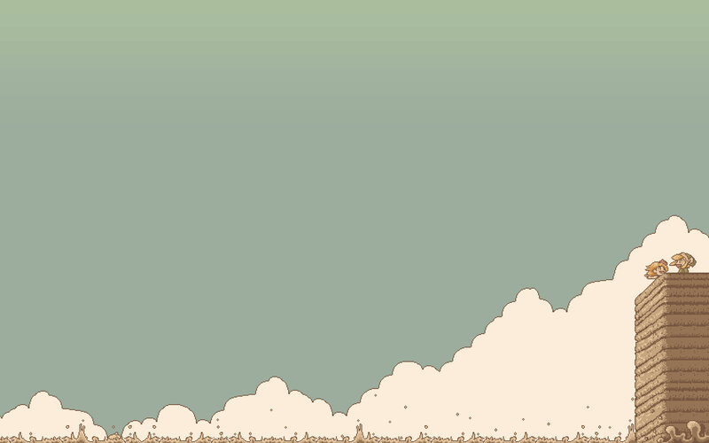 Pixel art landscape scene