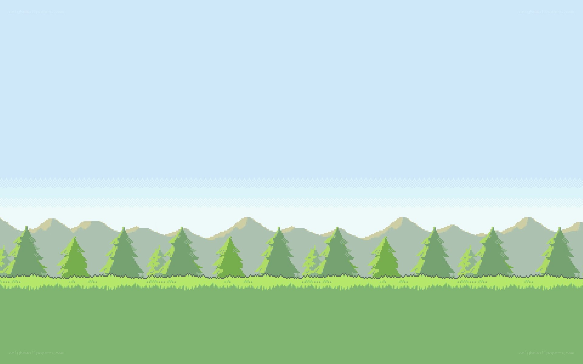 pixel art landscape scene