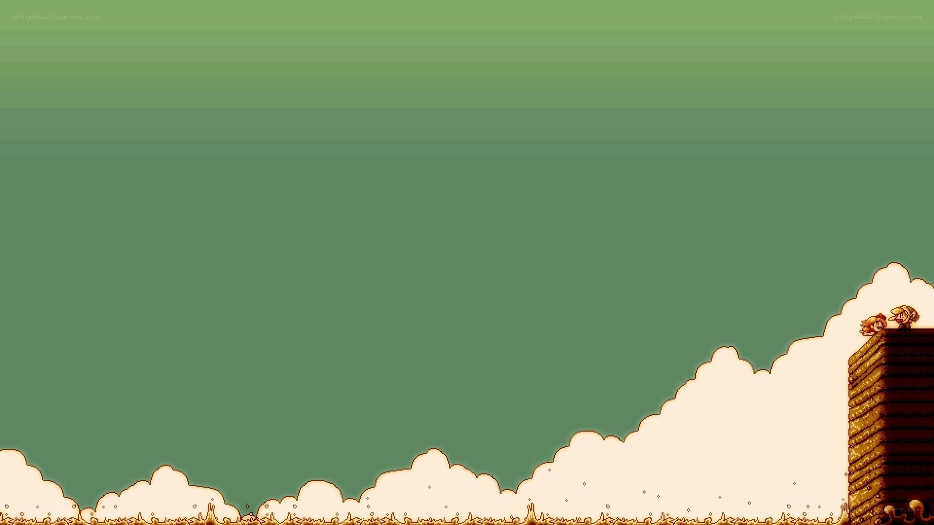 pixel art landscape scene