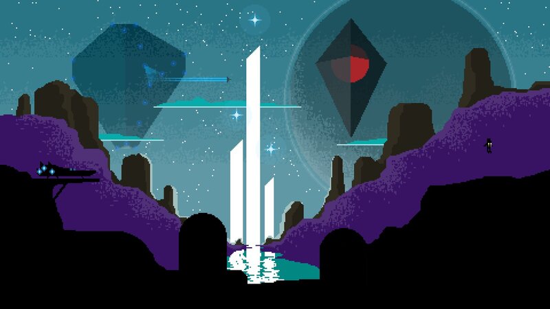 Pixel Art Landscape — Teal