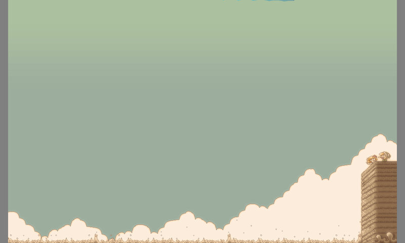 pixel art landscape with characters