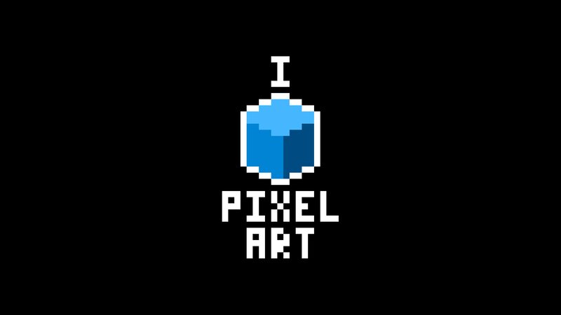 Pixel Art Logo — Black, Minimalist