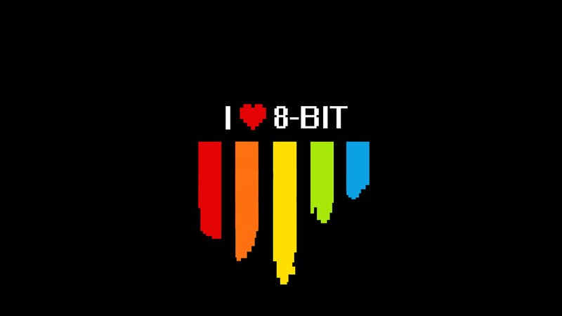 Pixel Art Logo — Black, Nostalgic