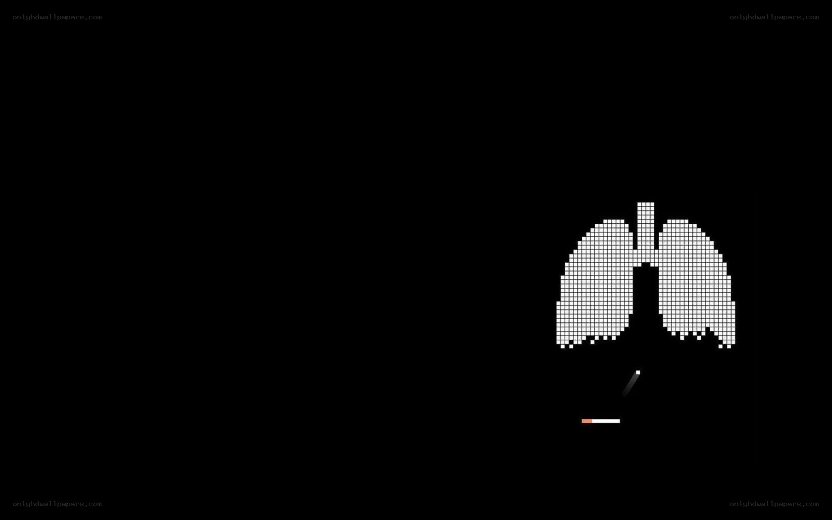 Pixel art lungs and cigarette