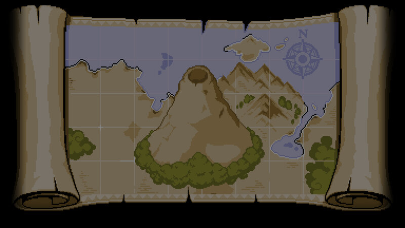 Pixel Art Map Scroll
