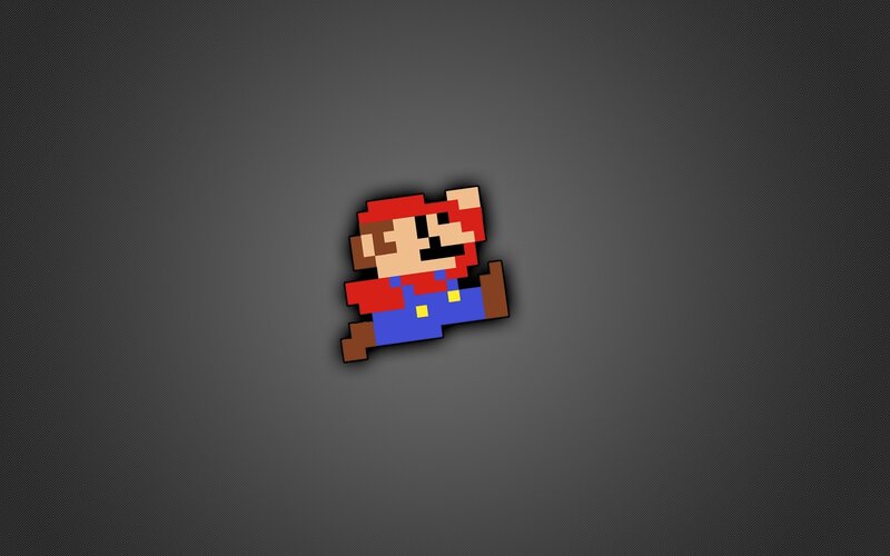 Pixel art Mario character