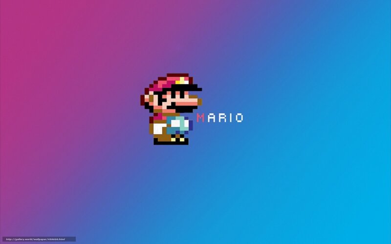 Pixel art Mario wallpaper