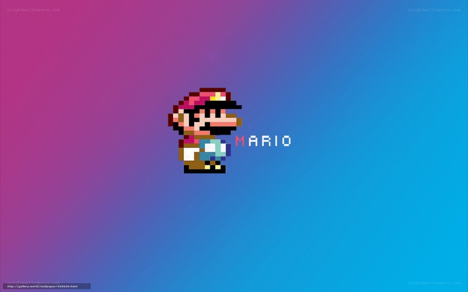 Pixel art Mario wallpaper
