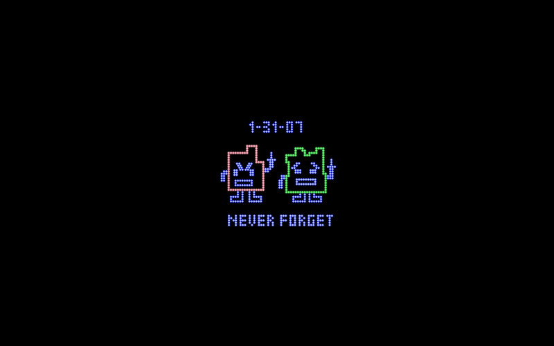 Pixel art memorial image