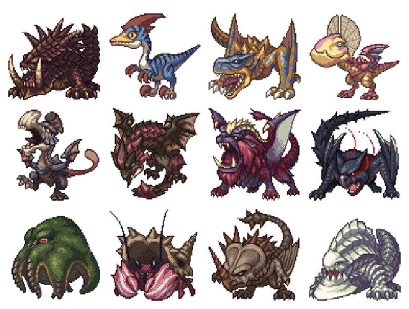 Pixel Art Monsters