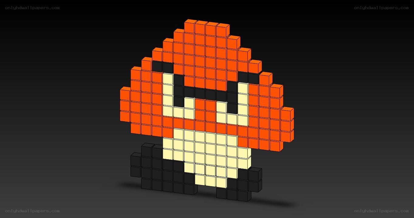 pixel art mushroom character