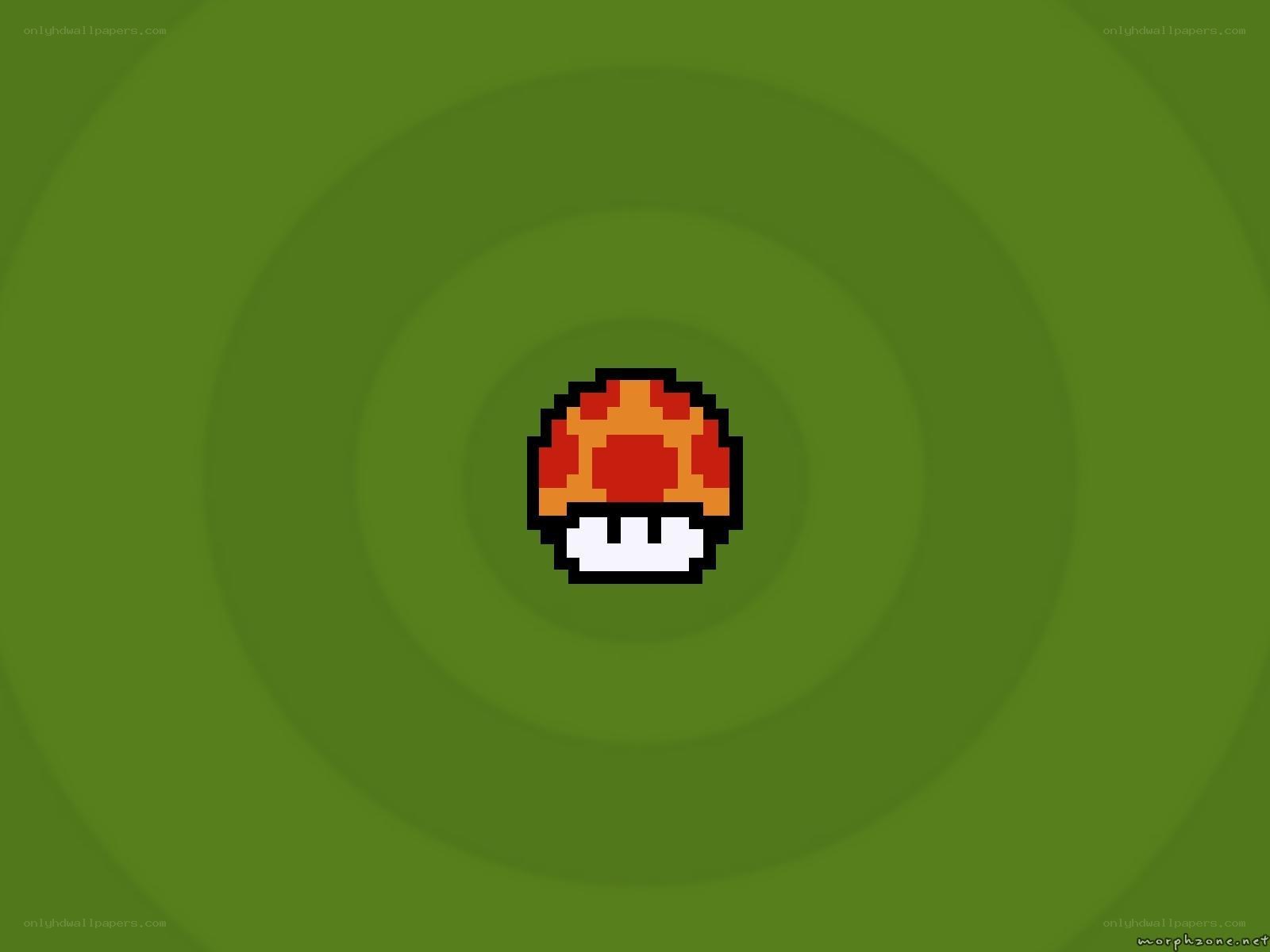 Pixel art mushroom character