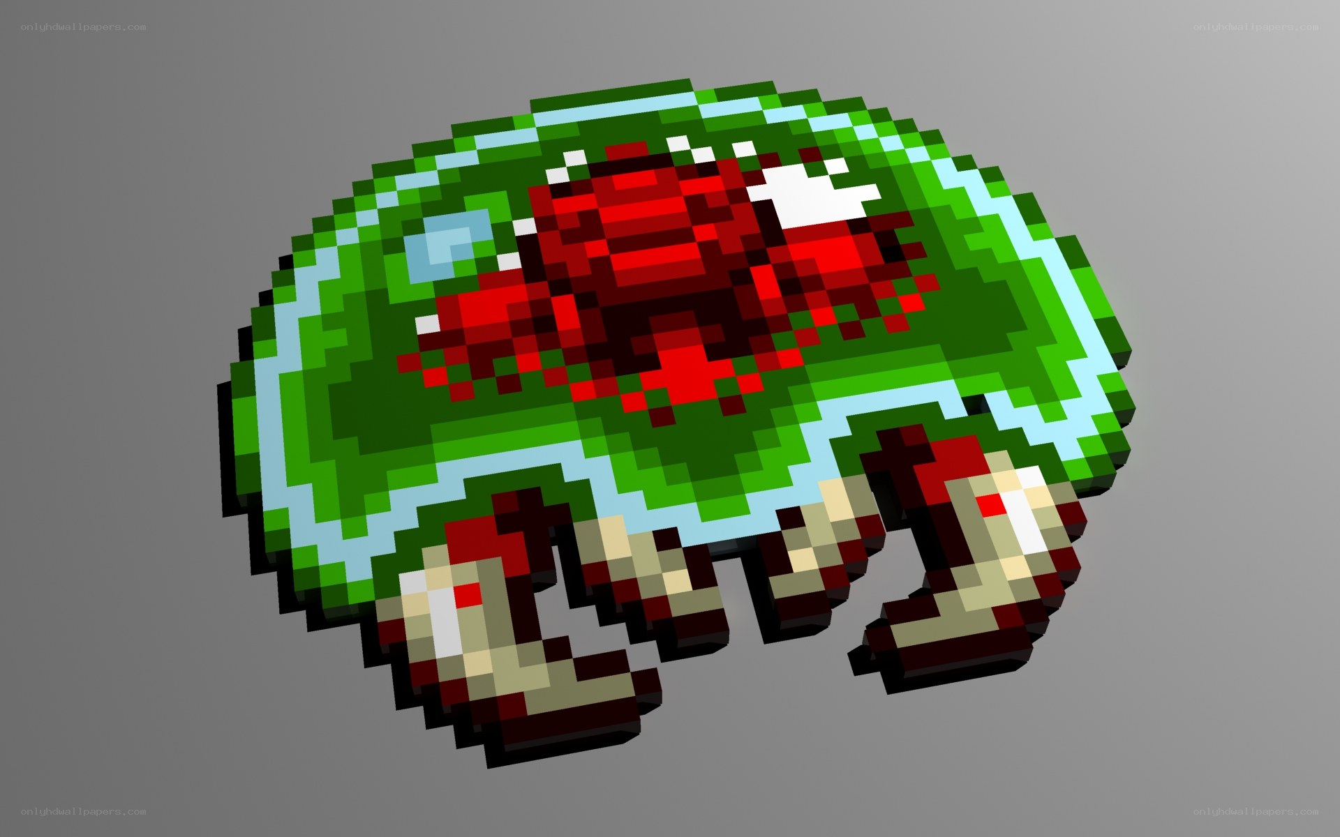 pixel art mushroom creature