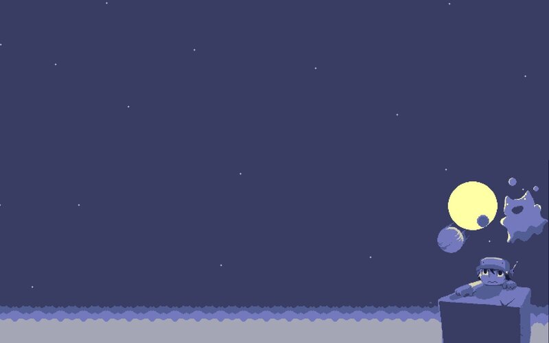 pixel art night scene