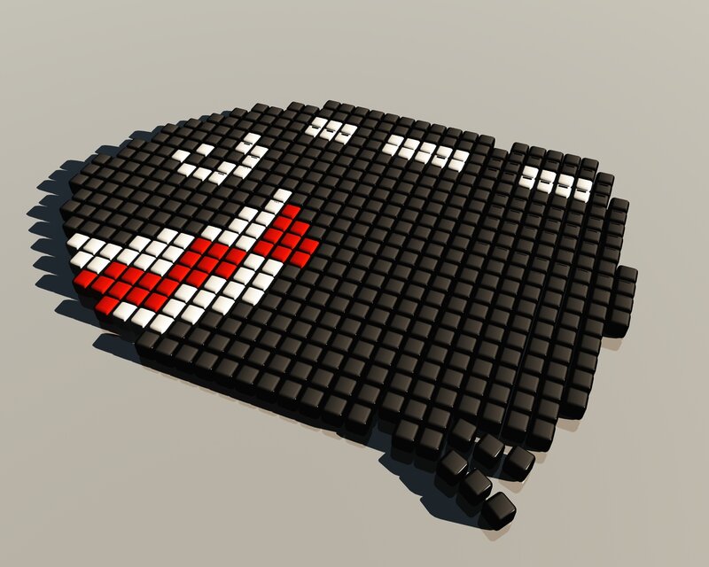 pixel art of a bomb