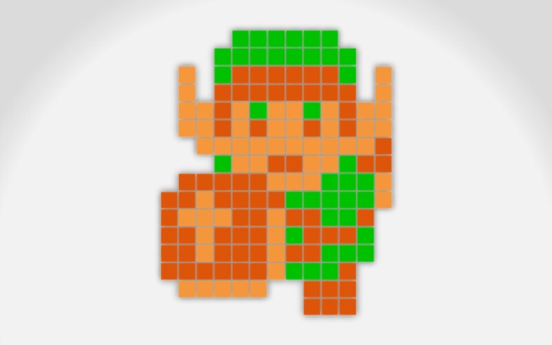 Pixel Art of a Character — Green