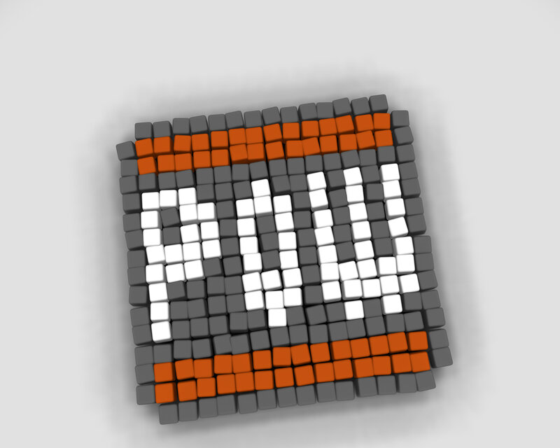 pixel art of a face