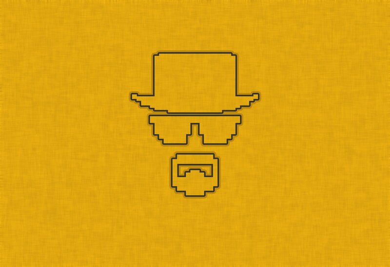 Pixel Art of a Face — Yellow