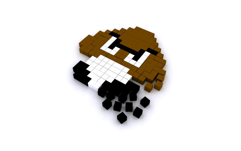 pixel art of a goomba