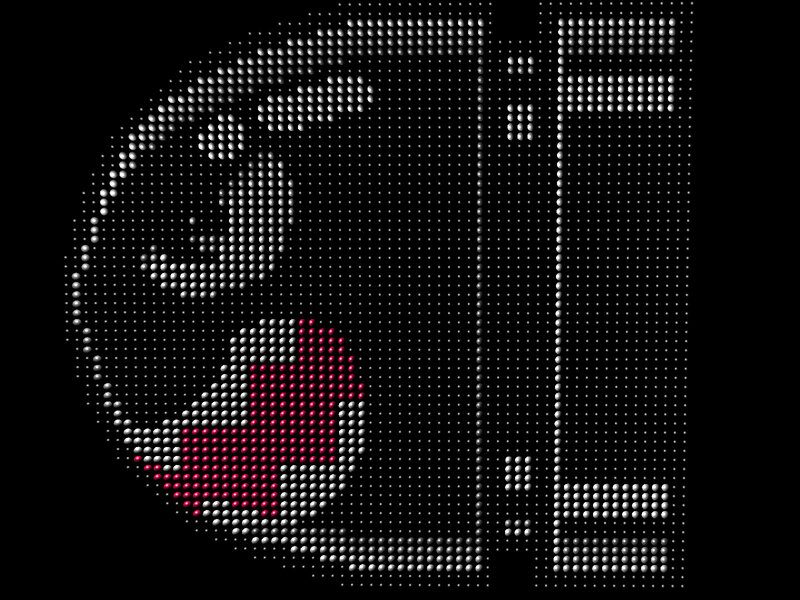 pixel art of a heart in a circle