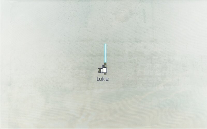 Pixel Art of a Lightsaber