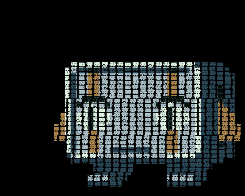 pixel art of a pig