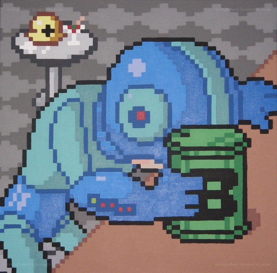 Pixel art of a robot