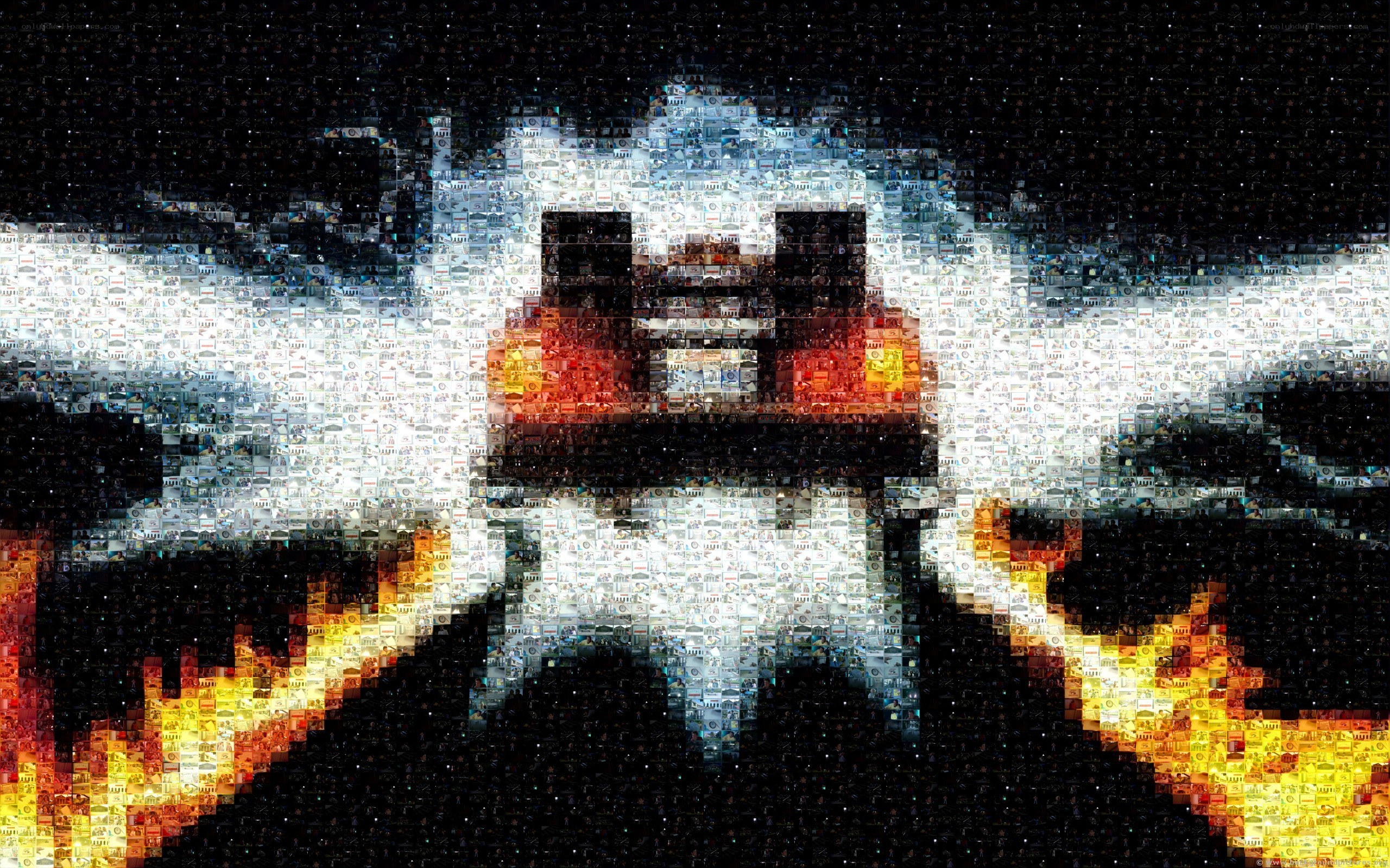 Pixel art of a rocket launch