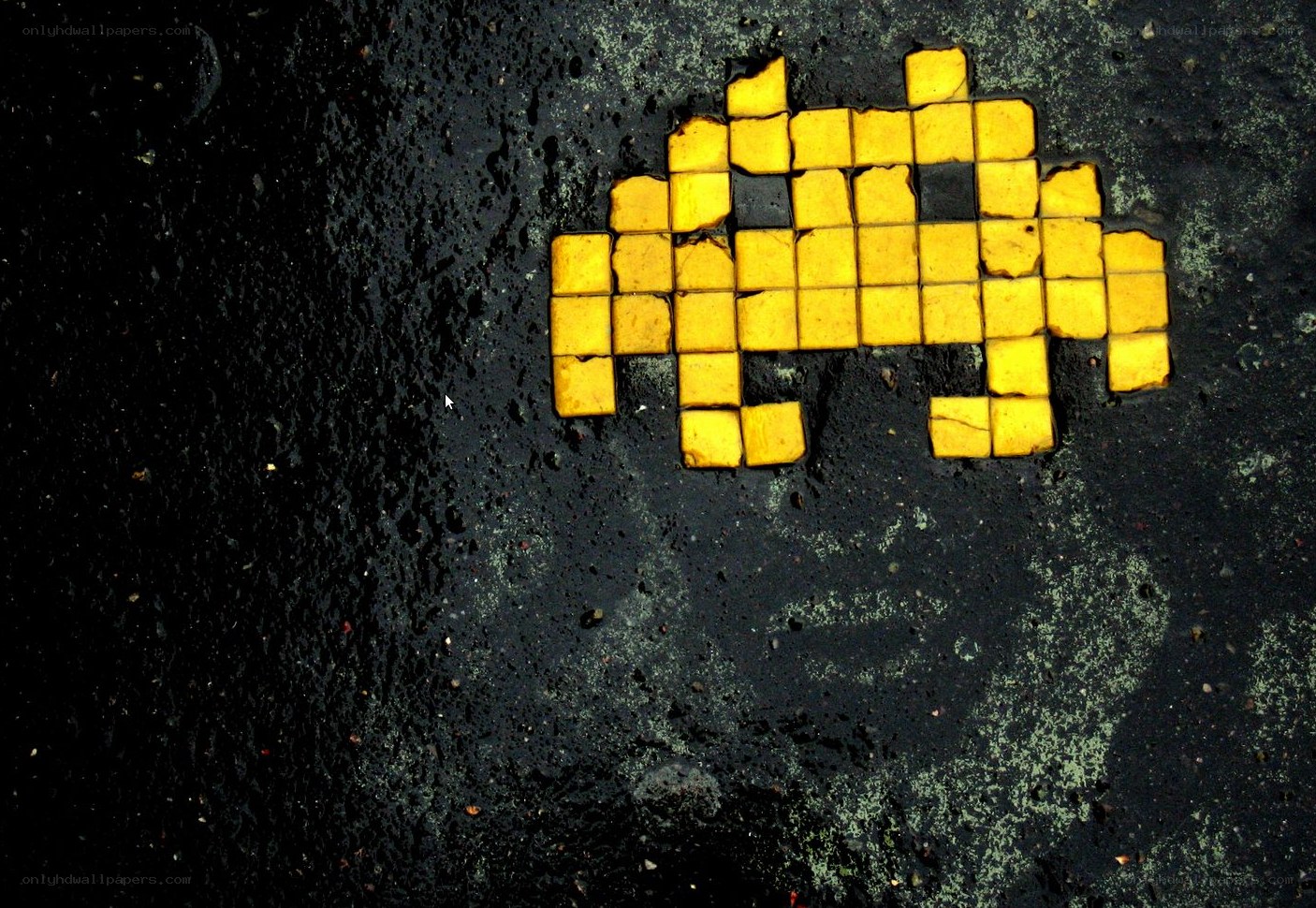 Pixel art of a space invader