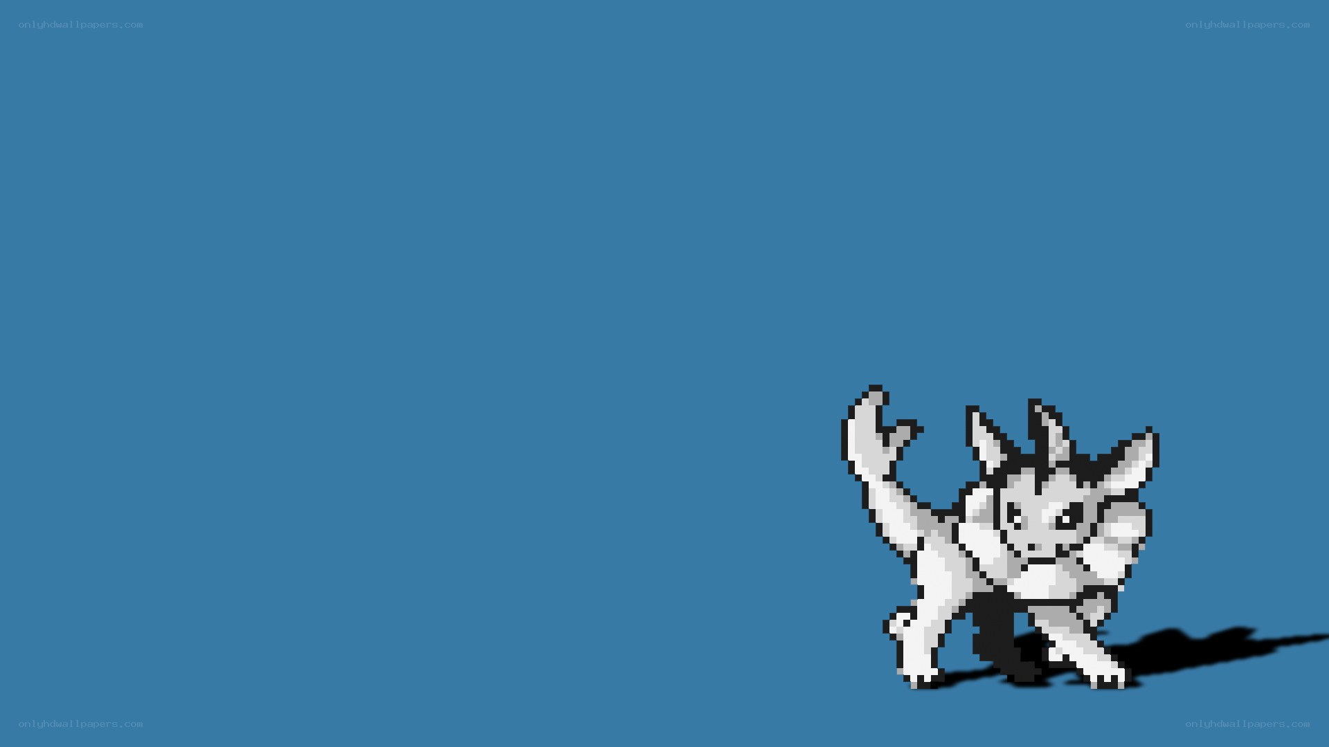 pixel art of a white creature