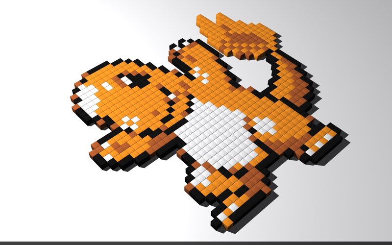 Pixel art of Charmander