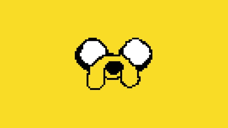 Pixel art of Jake the Dog