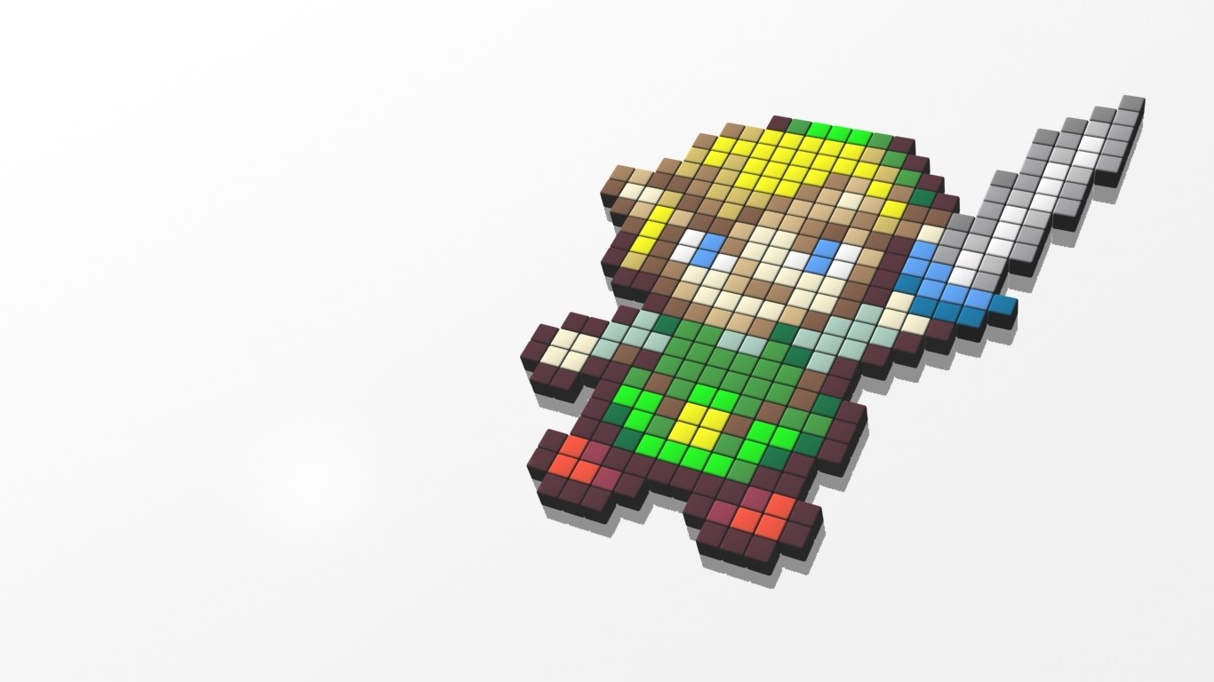 pixel art of link