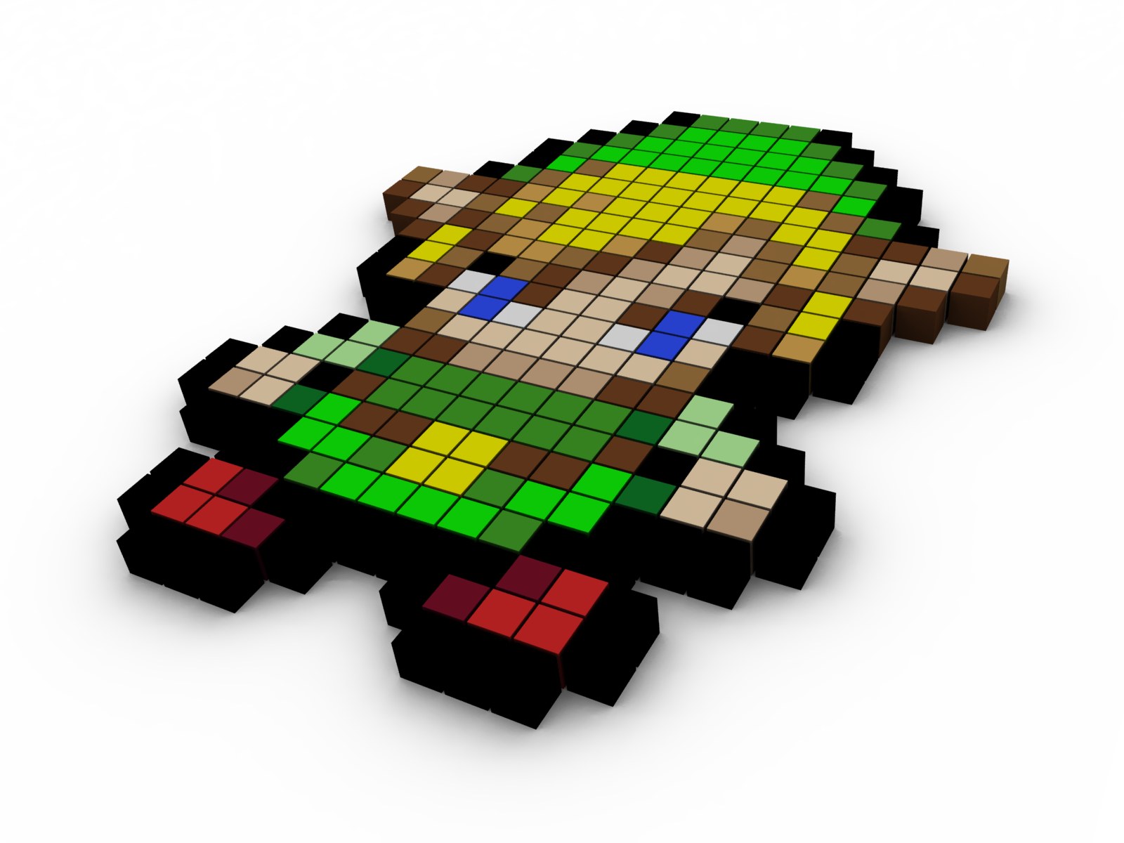 pixel art of link character